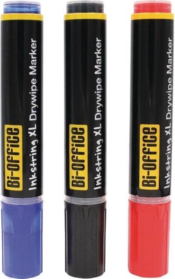 Produktbild Bi-Office Whiteboard Marker Inkstring 3 Stück (Blau, Schwarz, Rot, 3 mm, 3 x)