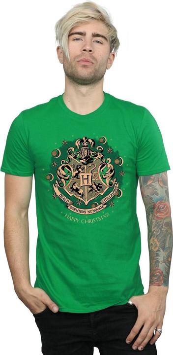 Actual product image Mens Wreath Cotton Christmas T-Shirt (S)