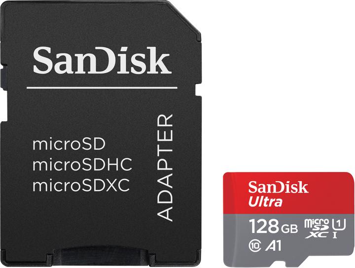 Actual product image SanDisk Ultra microSDXC /s+SD Adapter (128 GB, microSDXC, U1, UHS-I)