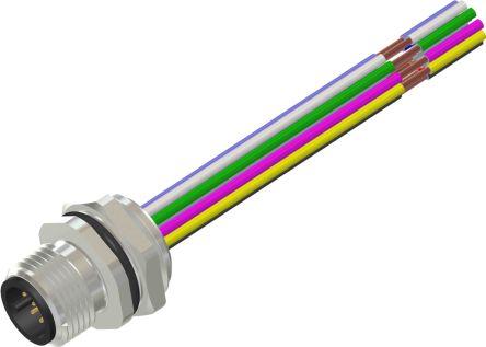 Actual product image Rs Pro M12 round plug connector Plug 12-pin / 1.5A, panel mounting IP 67