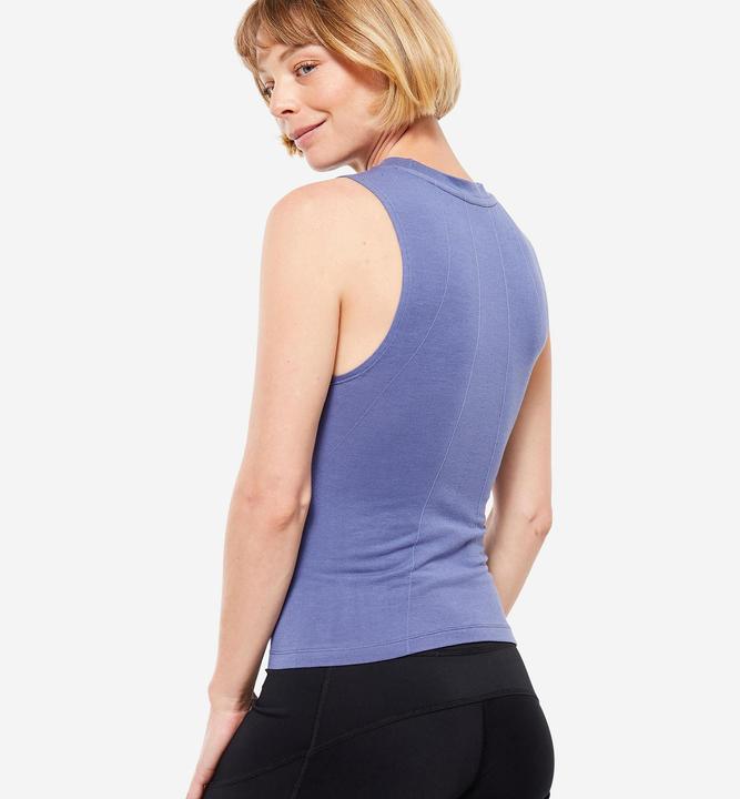 Produktbild Kimjaly Top dynamisches Yoga nahtlos - blau (XL)
