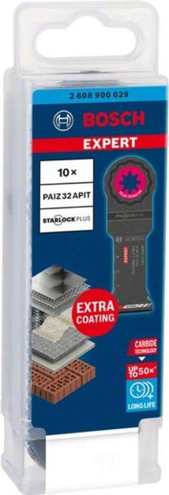 Produktbild Bosch Professional Zubehör EXPERT MultiMax PAIZ 32 APIT Blatt für Multifunktionswerkzeuge, 32 mm, 10 Stück