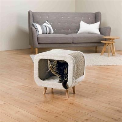 Actual product image Trixie Cuddling cave Alicia, 48x48x38cm (67 cm, Light grey, Grey melange)