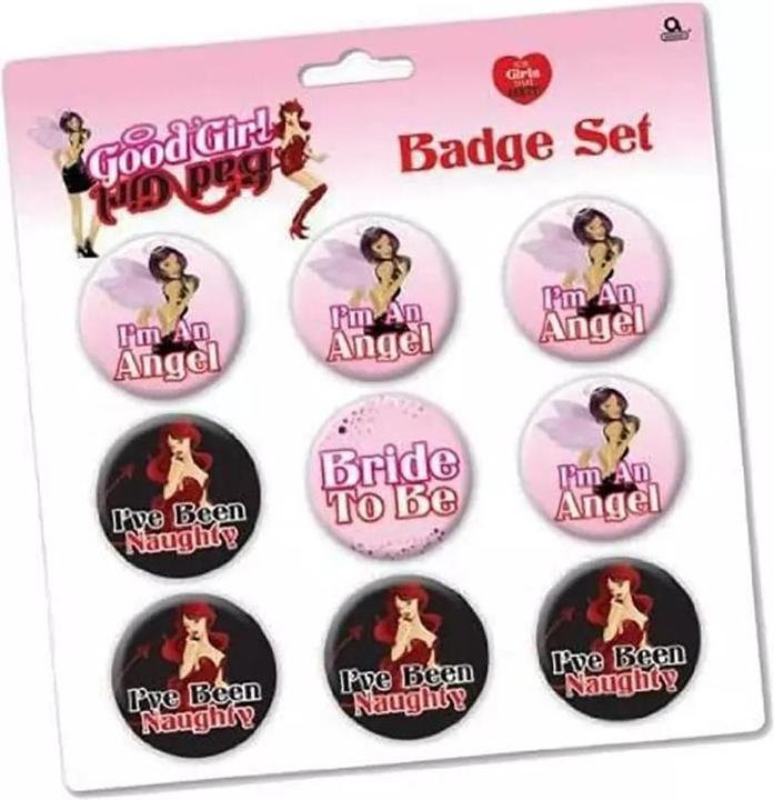 Produktbild Amscan AnsteckerSet Good GirlBad Girl 9erPack
