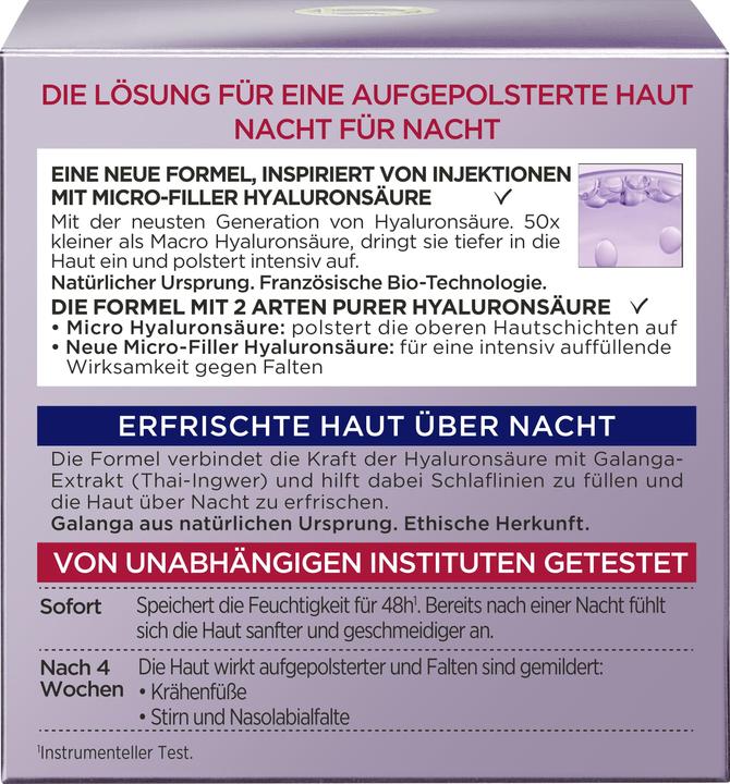 Nährwerte und Zutaten L'Oréal Paris Loreal, Revitift Füllstoff, Nachtcreme, 50 ml (50 ml, Nachtcreme)