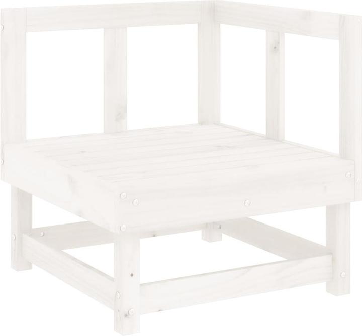 Actual product image VidaXL 4-tlg. Garten-Lounge-Set Weiss Massivholz Kiefer,Farbe