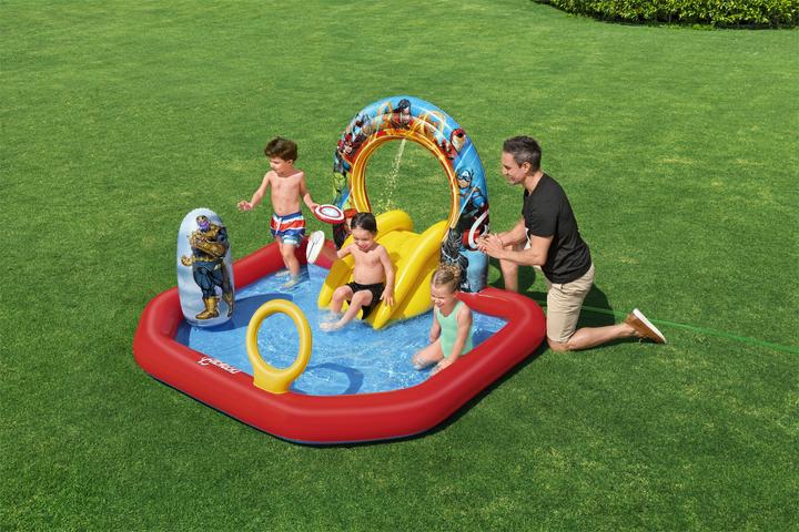 Actual product image Bestway Marvel's Avengers Assemble Kids Inflatable Water Play Center