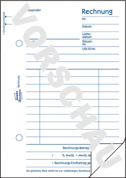 Produktbild Avery Rechnung (50 x)