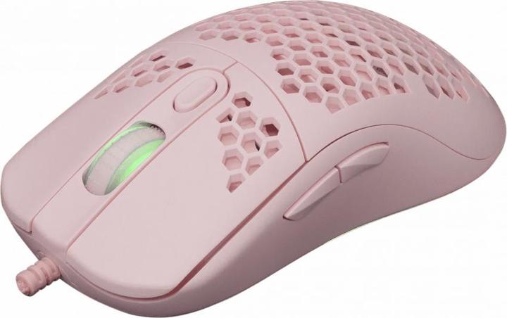 Actual product image White Shark Extremely light gaming mouse Galahad Pink, 72g (Cable)