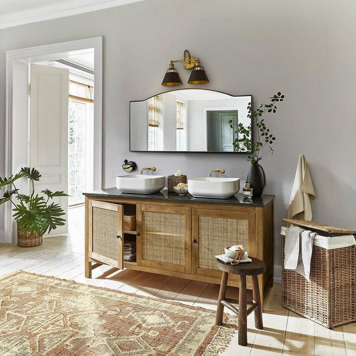 Image du produit Loberon Meuble double vasque Jovelle marron