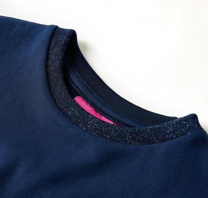 Produktbild VidaXL Kinderkleid mit Langen Ärmeln Marineblau 116,Material: 95 (116)