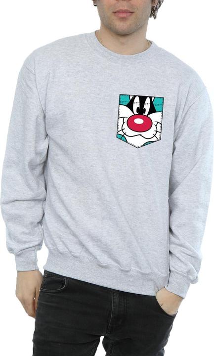 Produktbild Looney Tunes Sylvester Face Faux Pocket Sweatshirt (L)