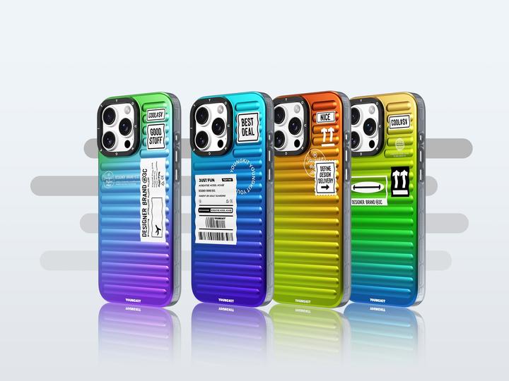 Immagine prodotto Youngkit Copertina Glow ispirata al bagaglio /viola (Apple iPhone 16 Pro Max)