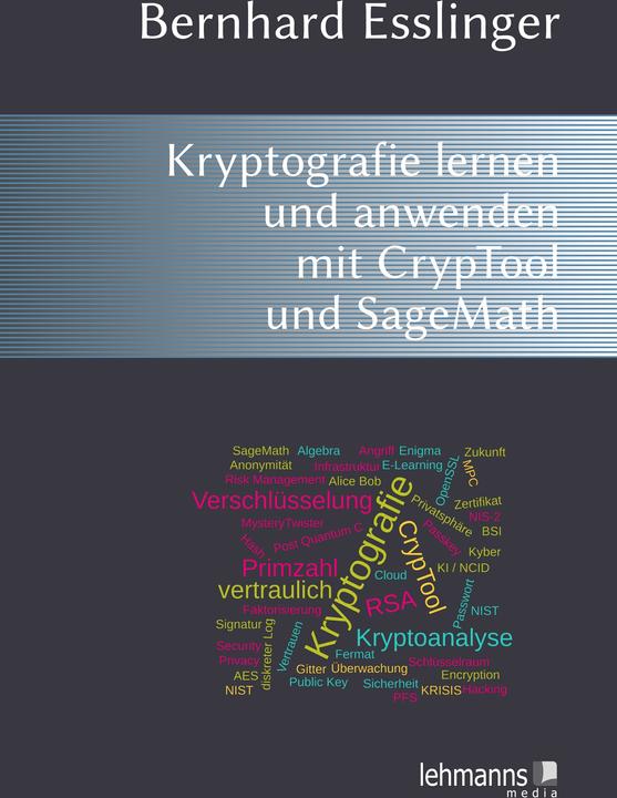 Produktbild Das CrypTool-Buch: Kryptografie lernen und anwenden mit CrypTool und SageMath (Deutsch, Bernhard Esslinger, 2024)