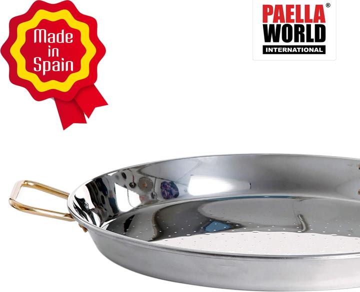 Produktbild All'Grill Paella-Pfanne aus Edelstahl Ø 70 cm (70 cm, Paella Pfanne, Edelstahl)