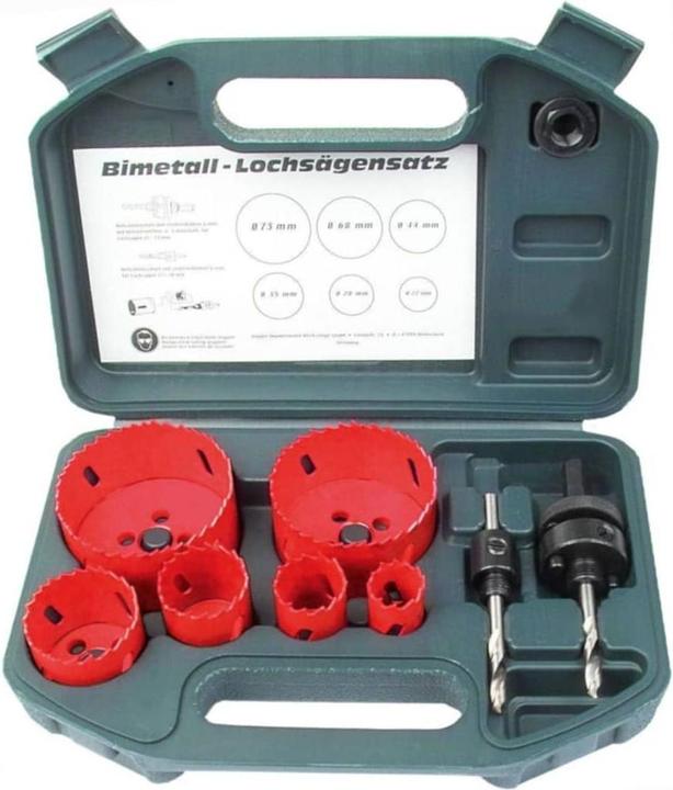 Actual product image Mannesmann Bimetal keyhole saw set (44 mm, 22 mm, 68 mm, 35 mm, 28 mm, 73 mm)