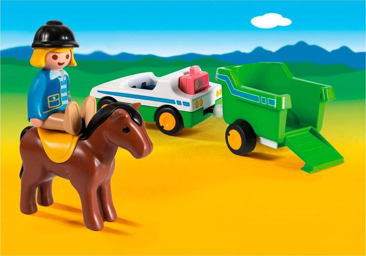 Produktbild Playmobil PKW mit Pferdeanhänger (70181, Playmobil 1.2.3)