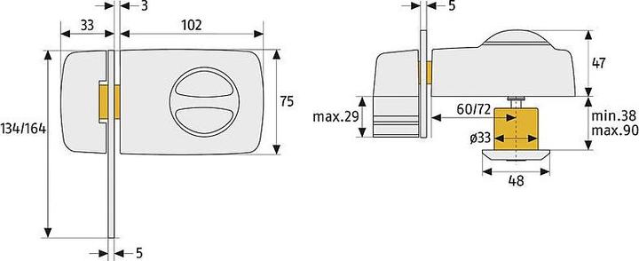 Productafbeelding Abus 7030 W EK Extra deurslot volgens codekaart