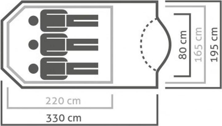Actual product image Salewa Alpine Hut III (Dome tent, 8 kg, 3 persons)