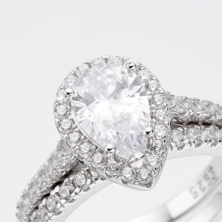 Sensora Jewelry Saphir Ring Set (50, 925 Silber)