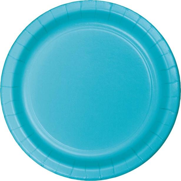 Image du produit Amscan Assiette à dessert turquoise (1 x)