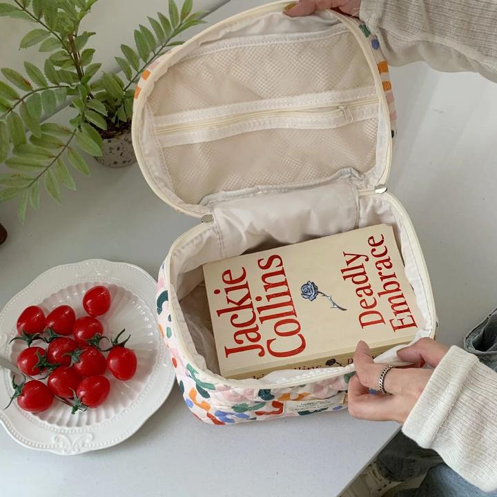 Actual product image Only-Bags.Store Quilting Cotton Make-Up Bag Zipper Cosmetic Organiser Travel Essential Bag Handbag Box