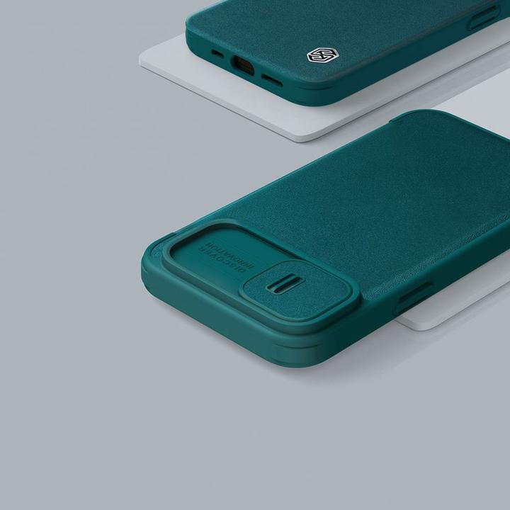 Produktbild Nillkin Qin Pro Leder Case Stoff - Apple iPhone 14 Plus - Blau (Apple iPhone 14 Plus)