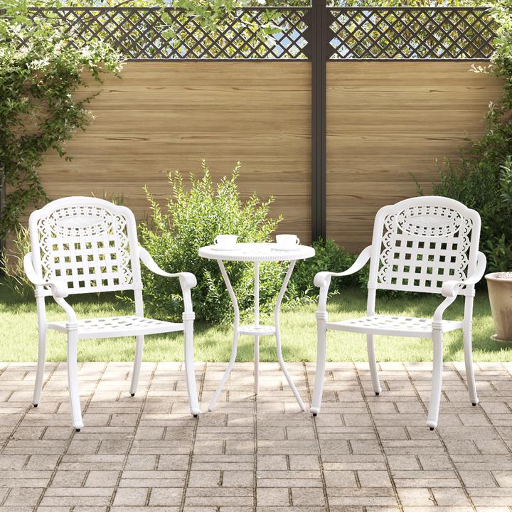 Produktbild VidaXL Gartenstühle 2er Set Weiss Gusseisen
