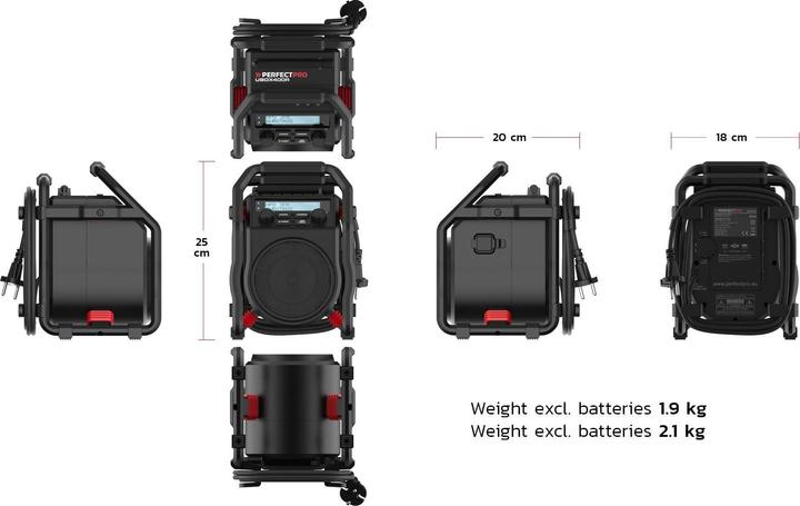 Immagine prodotto PerfectPro Radio da cantiere UBOX 400R (DAB, FM, Bluetooth)