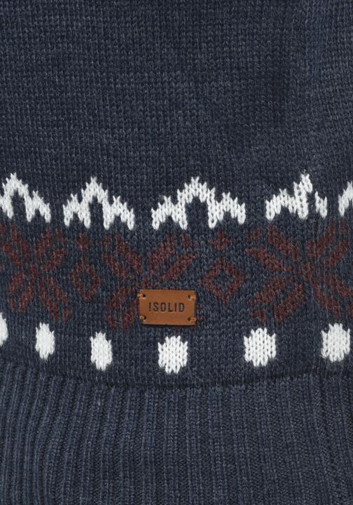 Image du produit Solid Norwig Pull En Grosse Maille Pull-Over Tricot Pour Homme Avec Encolure Rond (L)