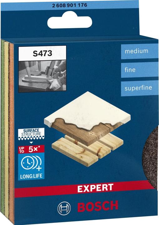 Actual product image Bosch Professional Zubehör Expert S473 (Medium, Fine, Superfine)