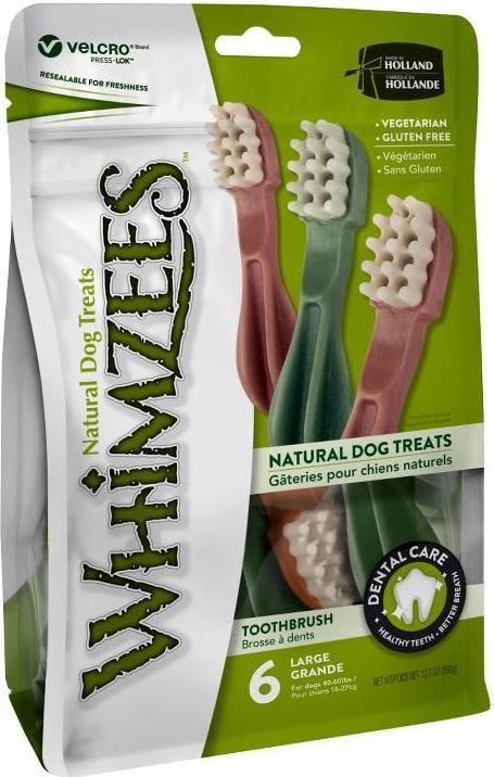Immagine prodotto Whimzees Spazzolino da denti per cani masticatori L - 6 pz. (Senior, 6 pz., 360 g)