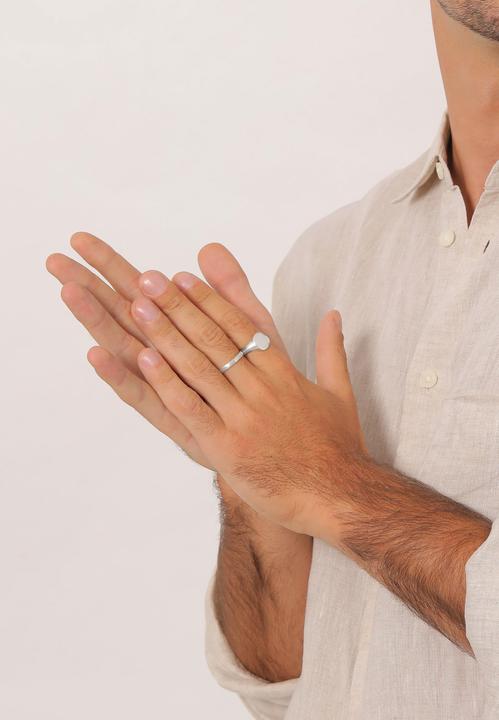 Actual product image Kuzzoi Band Ring, Ring Set, Signet Ring (64, 925 Silver)