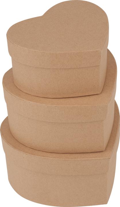 Immagine prodotto VBS Scatole a cuore, set di 3, in cartone naturale