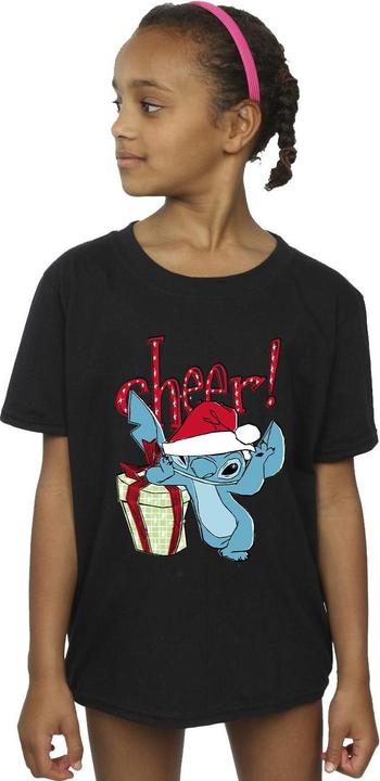 Actual product image Disney Girls Lilo And Stitch Cheer Cotton T-Shirt (116)