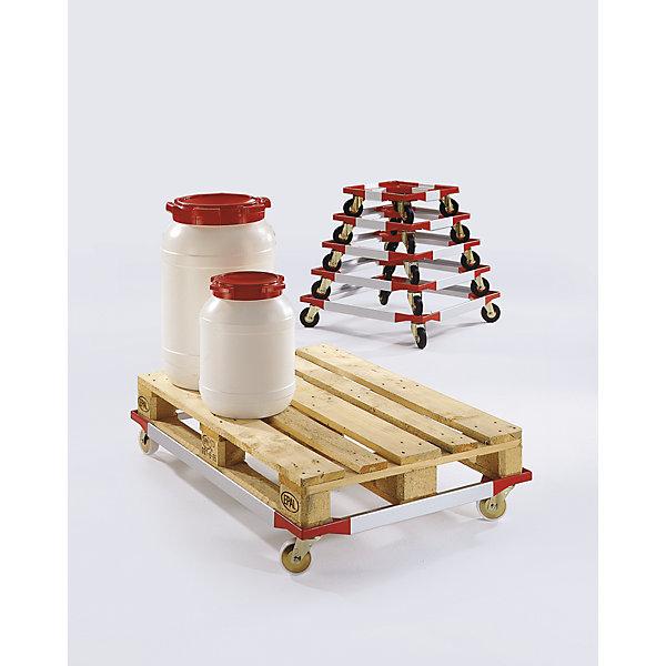 Produktbild kaiserkraft Fahrgestell, Kunststoffecken mit steckbaren Aluprofilen (250 kg)
