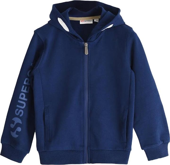 Actual product image Superga Childrens/Kids Sleeve Print Full Zip Drawstring Hoodie (104)