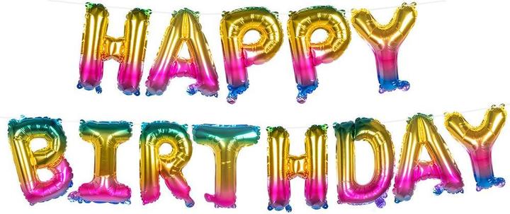 Actual product image Boland Foil balloon garland 'HAPPY BIRTHDAY' 8m (1 x)