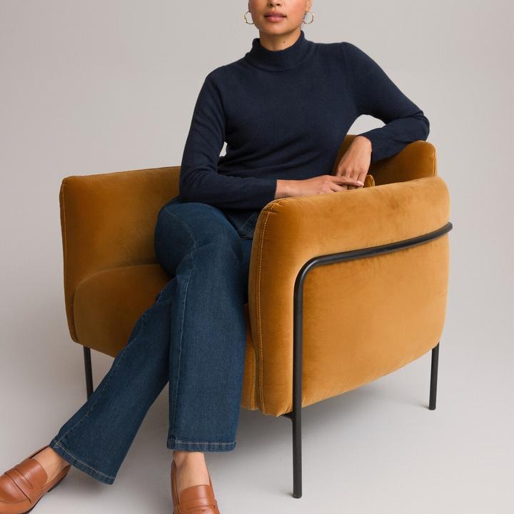 Actual product image Anne Weyburn Stand-up collar jumper in soft knitwear (42)