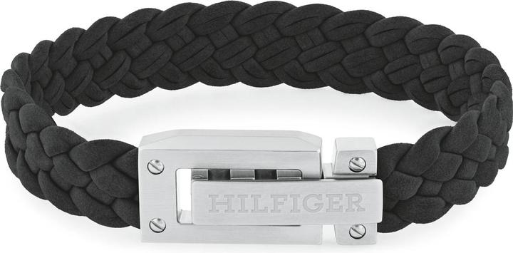 Tommy Hilfiger Flat Braided Leather Armband (19 cm, Leder)