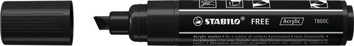 Produktbild STABILO Acrylmarker - FREE Acrylic - T800C Keilspitze 4-10mm - Einzelstift - schwarz (Schwarz, 10 mm, 1 x)