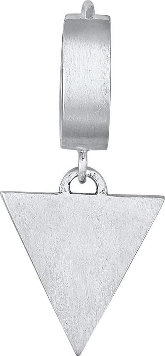Actual product image Kuzzoi Earrings Single Creole Triangle Matt 925 Sterling Silver (925 sterling silver)