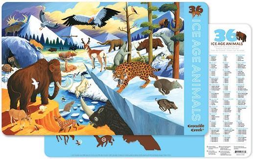 Immagine prodotto Crocodile Creek Tovagliette/36 Animali dell'Era Glaciale