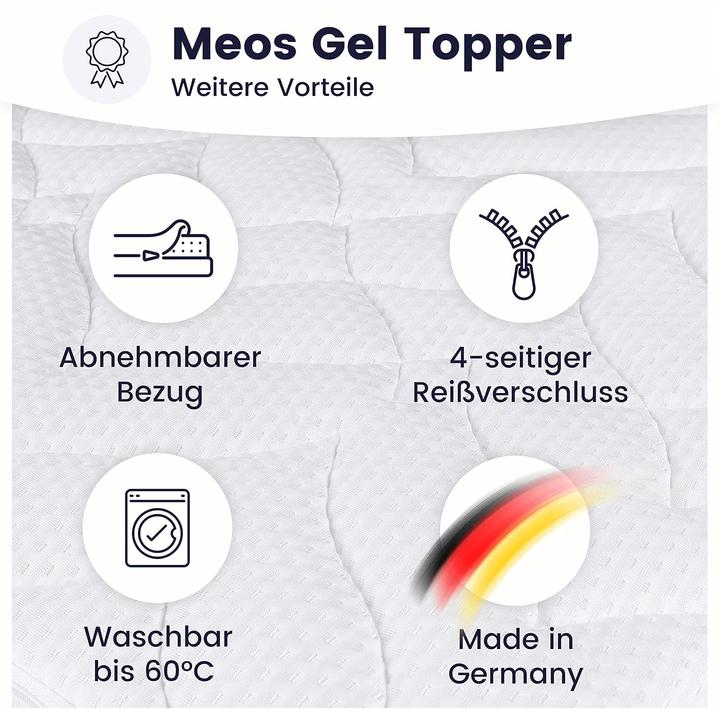 Image du produit Meos Topper en mousse gel 100x200, RG50 élevé (100 x 200 cm)