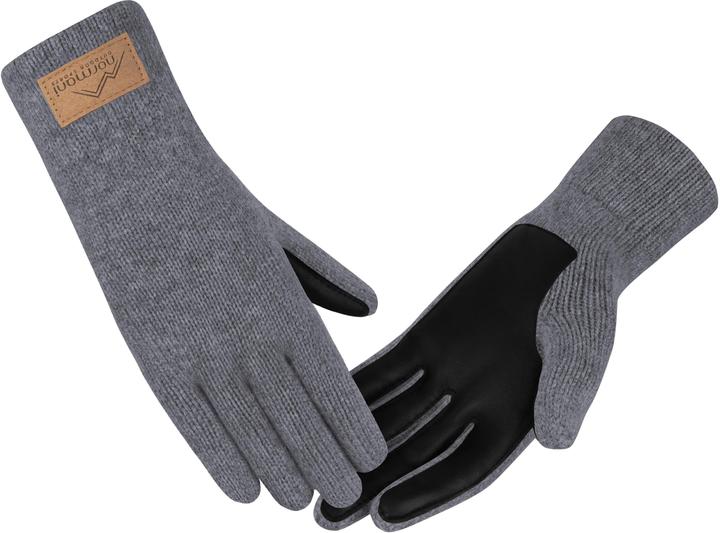 Produktbild Normani Damen Merino Strick-Fingerhandschuhe mit Schafleder „Nakara" - 9643 (8)