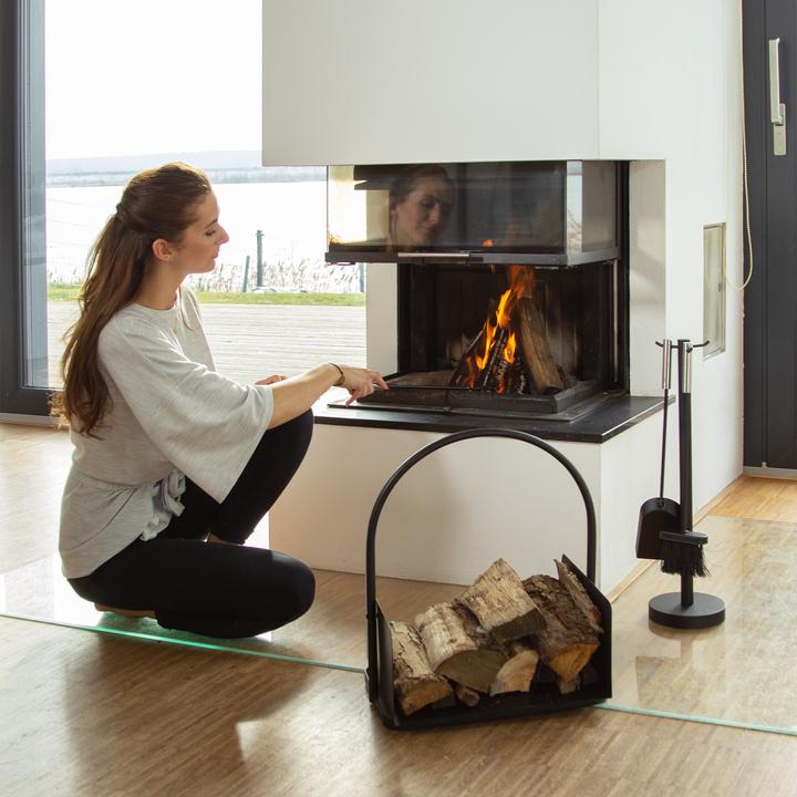 Actual product image Relaxdays Fireplace wood basket (40.5 x 30 x 46.5 cm)