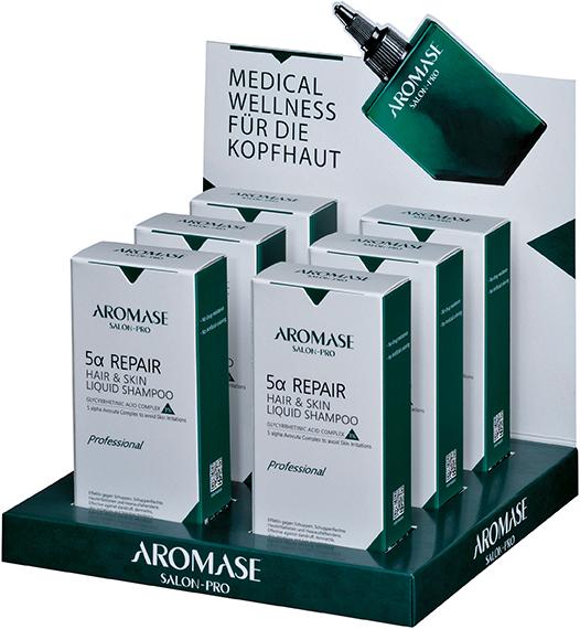 Actual product image Haaro AROMASE Display Salon-Pro 5a Repair Hair (480 ml, Liquid shampoo)
