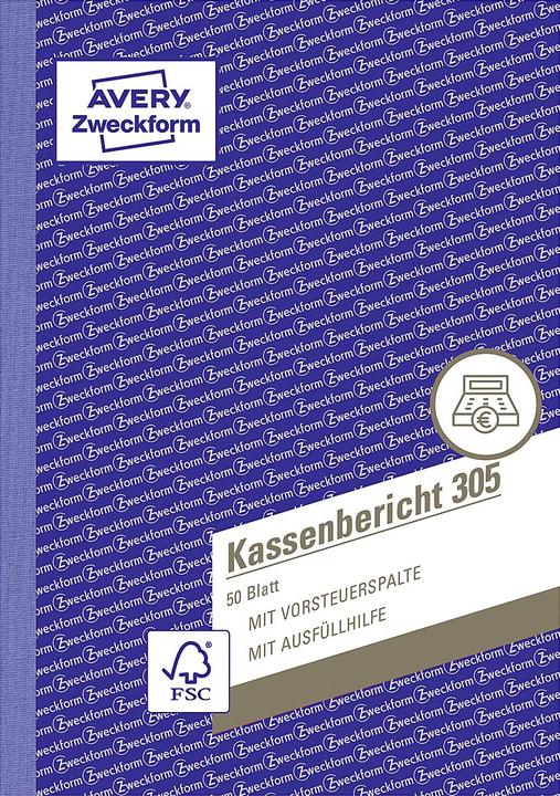 Produktbild Avery Kassenbericht (50 x)