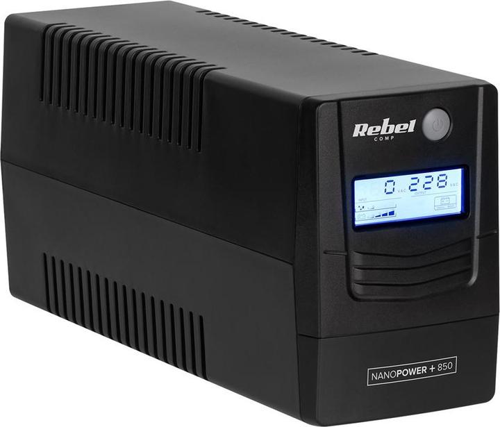 Produktbild Rebel Nanopower Plus 850 UPS | Offline | Sinusoida| 850VA | 480W | LCD | USB (850 VA, 480 W, Standby USV)