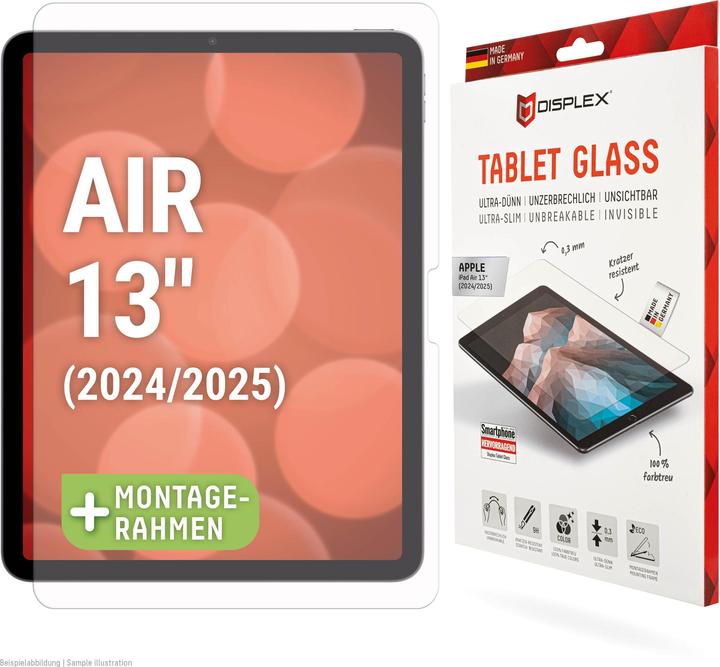 Displex Tablet Glass, Tablet Schutzglas (1 Stück, iPad Air 13 2024 (M2), iPad Air 11 2025)